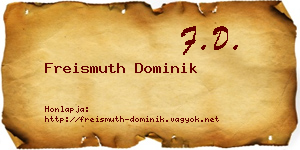 Freismuth Dominik névjegykártya