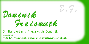 dominik freismuth business card